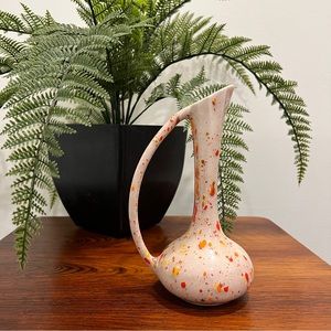 Vintage Drip Glaze Mini Pottery Pitcher